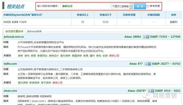 通過愛站網找相關站點 通過愛站網找相關站點